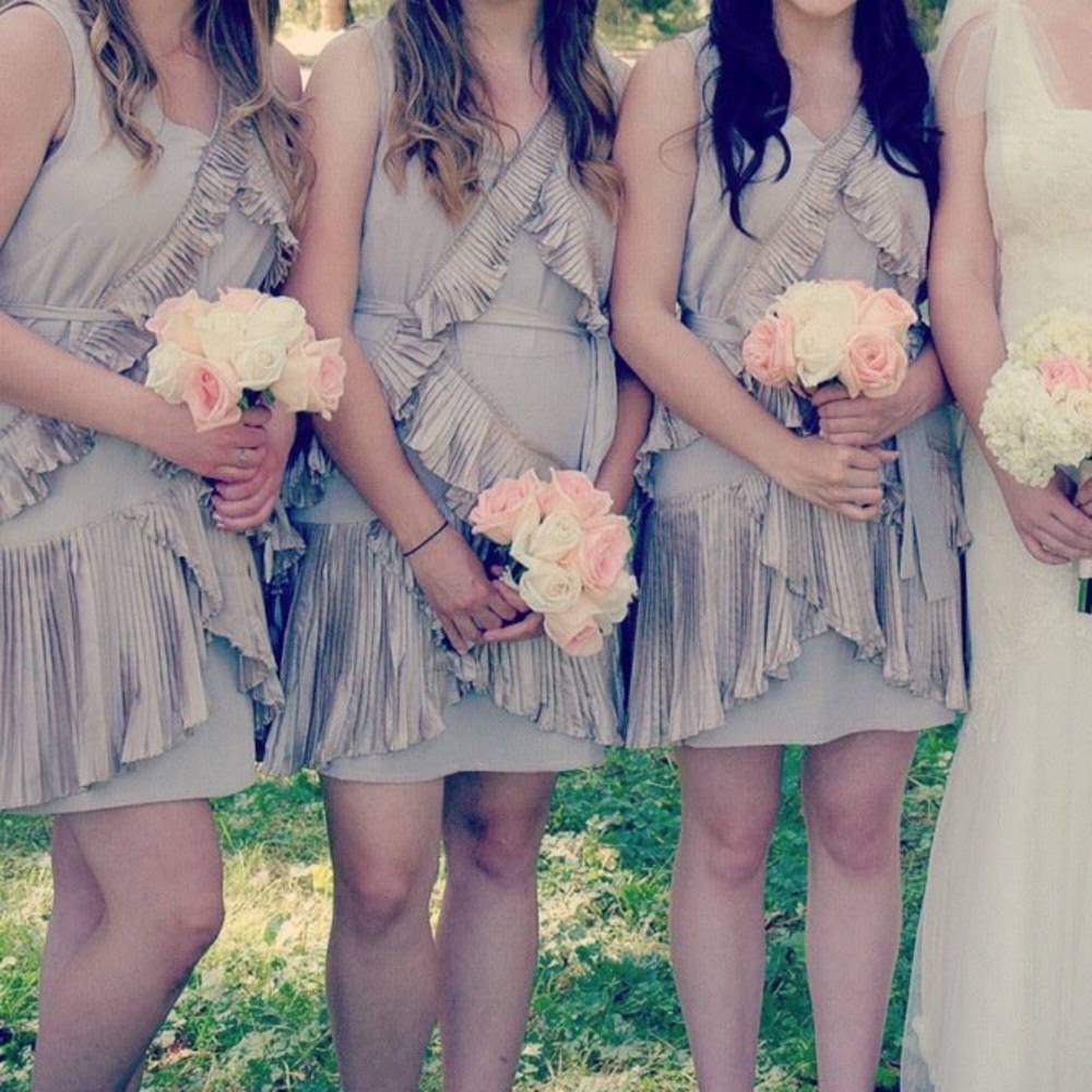 Cocktail dress flapper 1920s style gold taupe